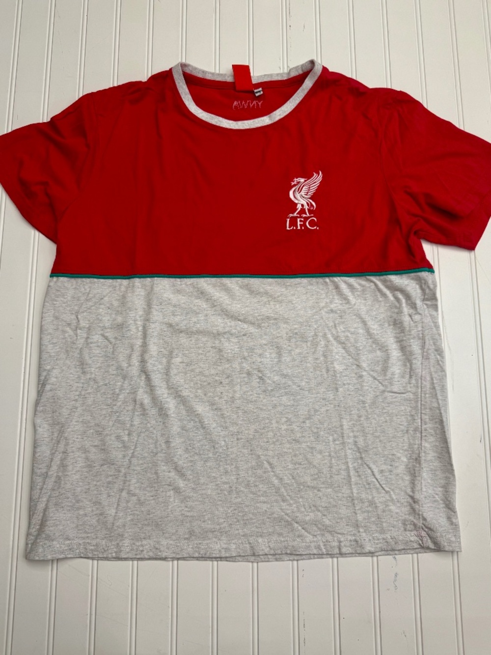 Official Liverpool F.C. Colorblock Fan T-Shirt - Red/Gray - Size XL